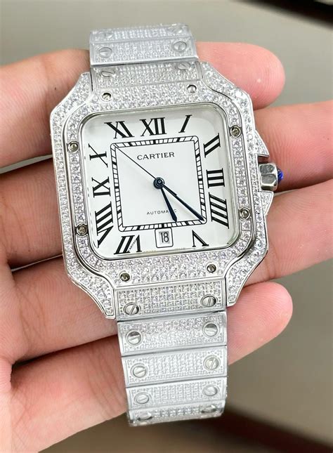 wssa0009 cartier|cartier santos iced out price.